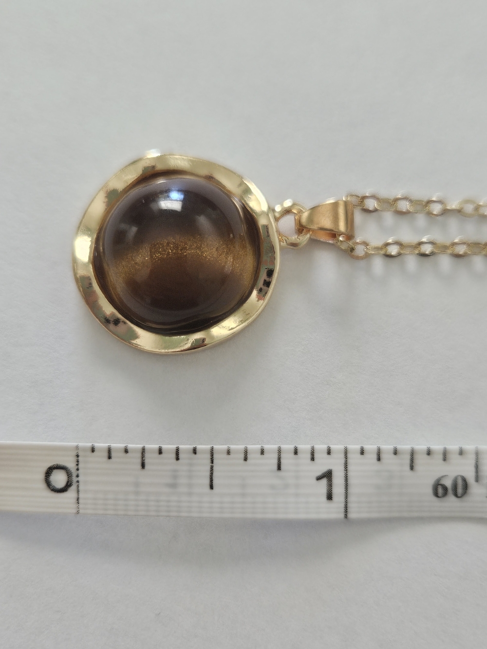 NEW Gold-Tone Tiger Eye Pendant Necklace and Stud Earrings Set Formal Feminine - Picture 9 of 10